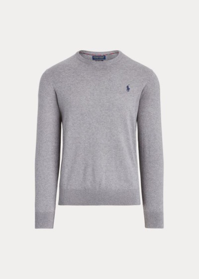 Sueter Ralph Lauren Hombre Grises - Cotton Crewneck - KLHVX6815